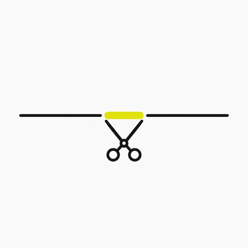 Diagram: a long timeline with a short segment trimmed out