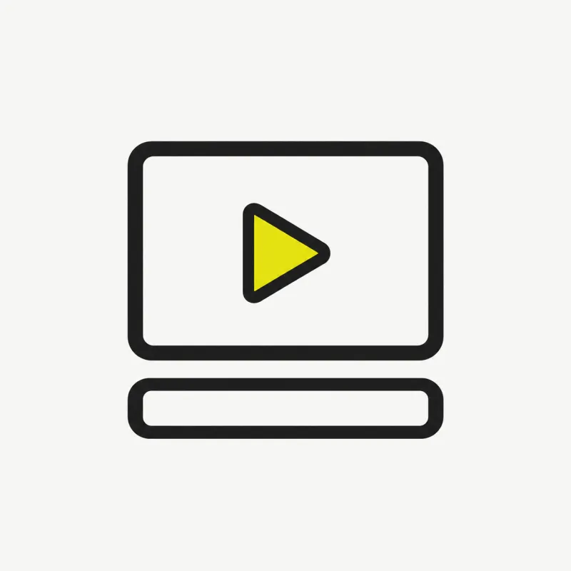 Illustration: a caption bar under a video frame